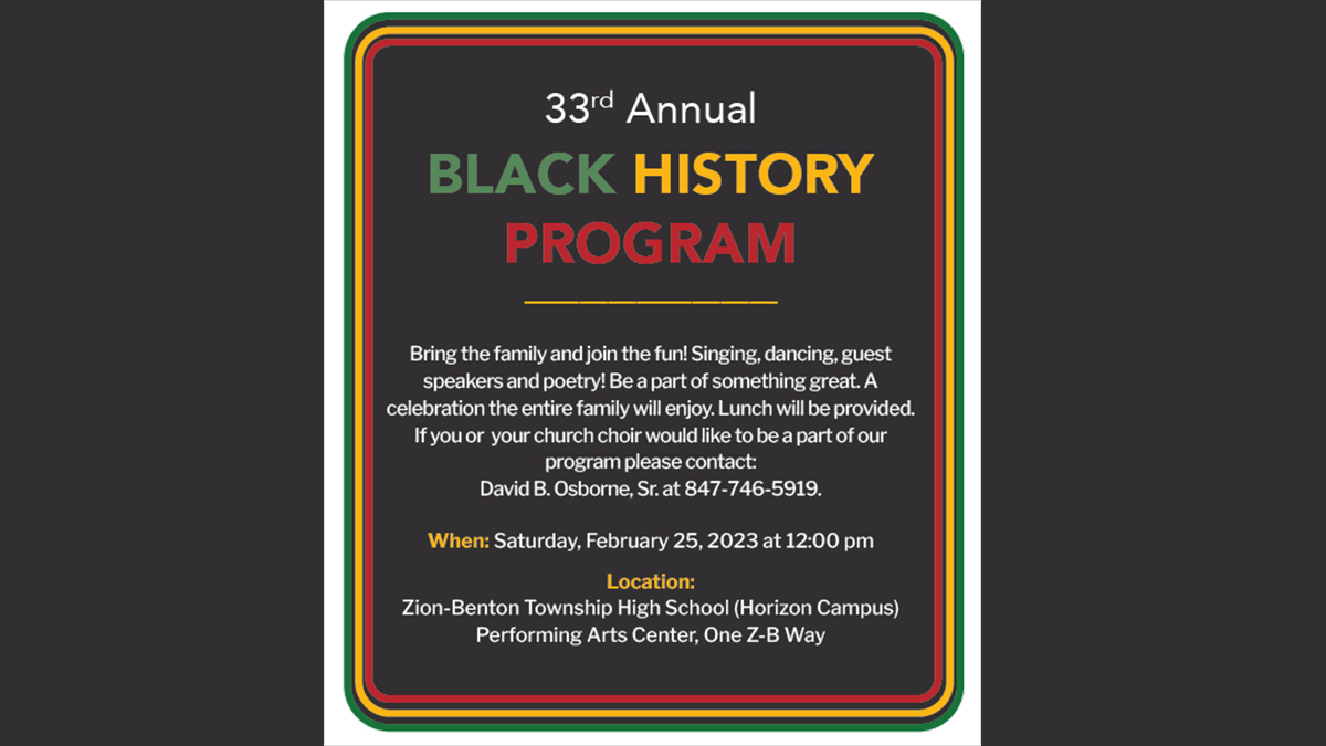 33nd Annual Black History Program at Zion-Benton Township High School
